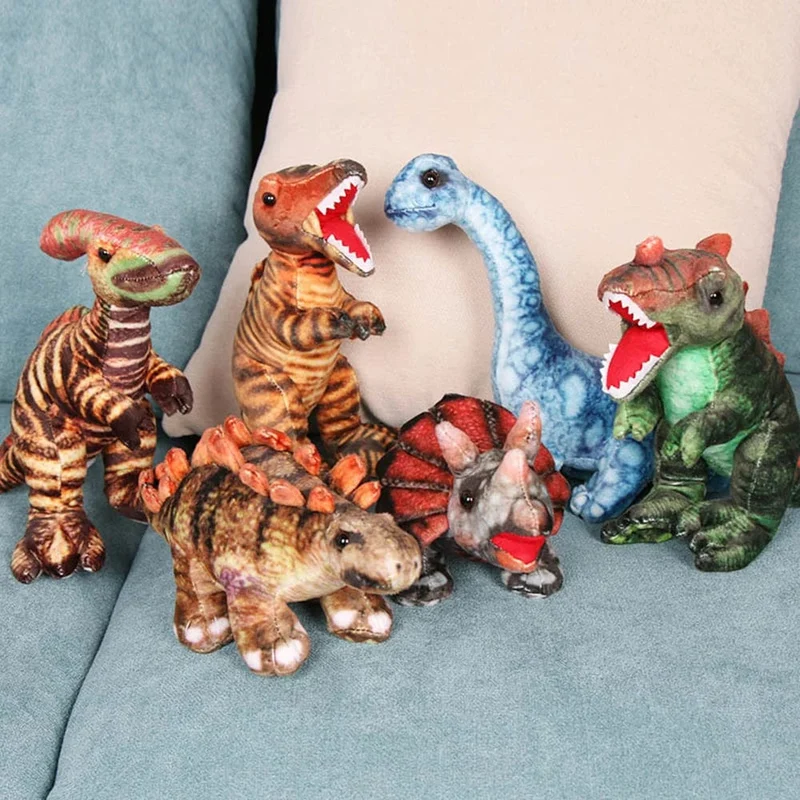 9.05 Zoll süßes großes Simulationsdinosaurier-Stofftier Trex-Plüschpuppen-Schlafkissen für Kinder zur Heimdekoration