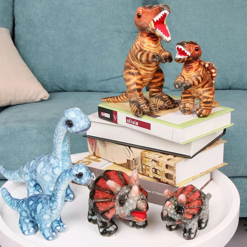 9.05 Zoll süßes großes Simulationsdinosaurier-Stofftier Trex-Plüschpuppen-Schlafkissen für Kinder zur Heimdekoration