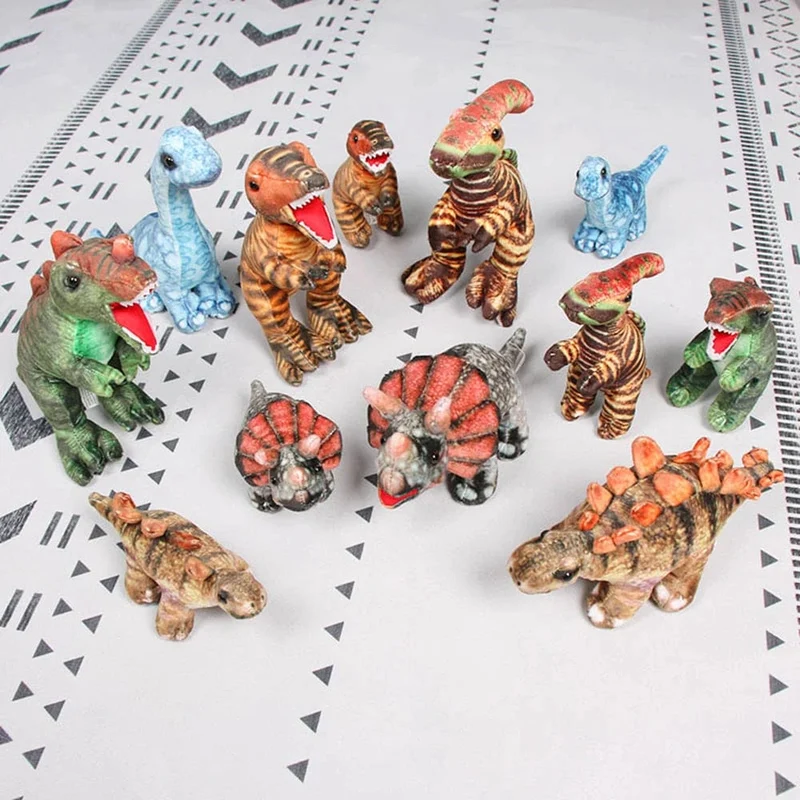 9.05 Zoll süßes großes Simulationsdinosaurier-Stofftier Trex-Plüschpuppen-Schlafkissen für Kinder zur Heimdekoration