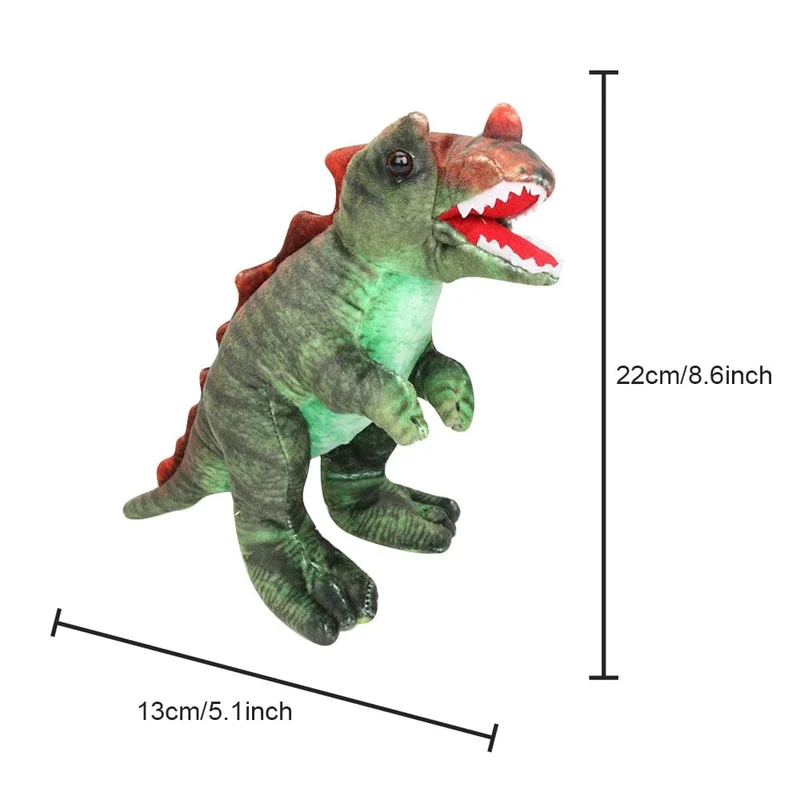 9.05 Zoll süßes großes Simulationsdinosaurier-Stofftier Trex-Plüschpuppen-Schlafkissen für Kinder zur Heimdekoration