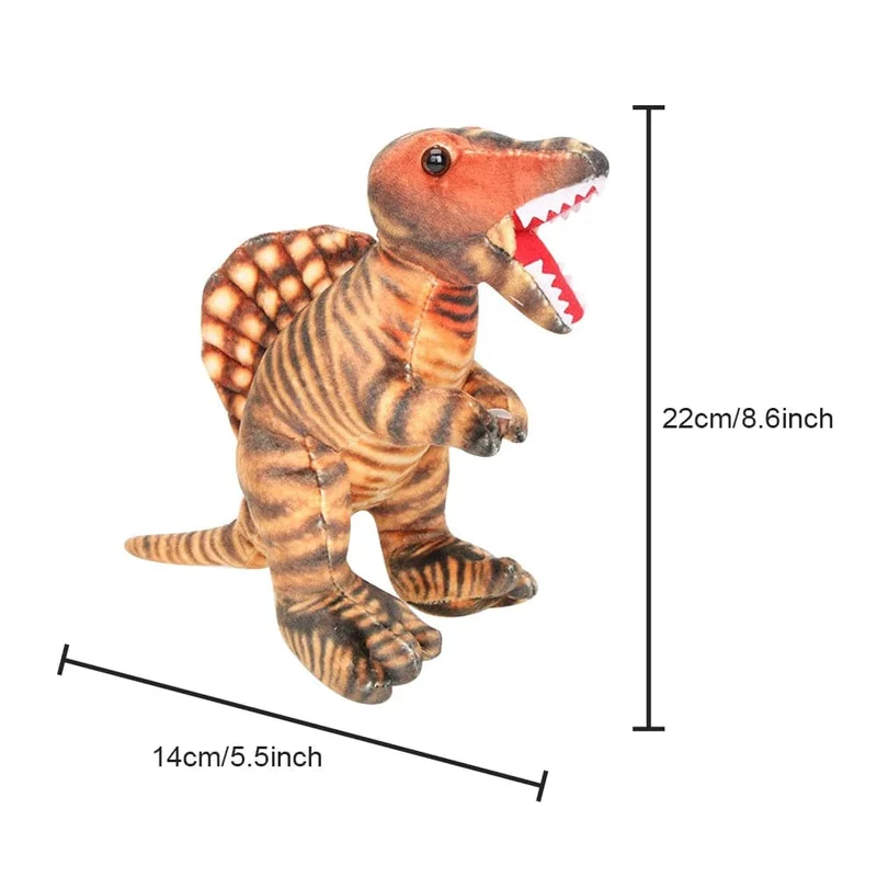 9.05 Zoll süßes großes Simulationsdinosaurier-Stofftier Trex-Plüschpuppen-Schlafkissen für Kinder zur Heimdekoration