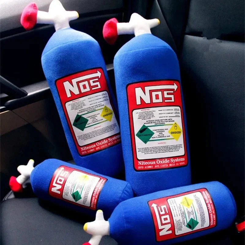 NOS Stickstoffzylinder-Kopfstütze Halten Sie das Kissen in der Taille des Autos durch ein modifiziertes Nackenkissen mit Persönlichkeit zum Anlehnen an den kreativen Trend