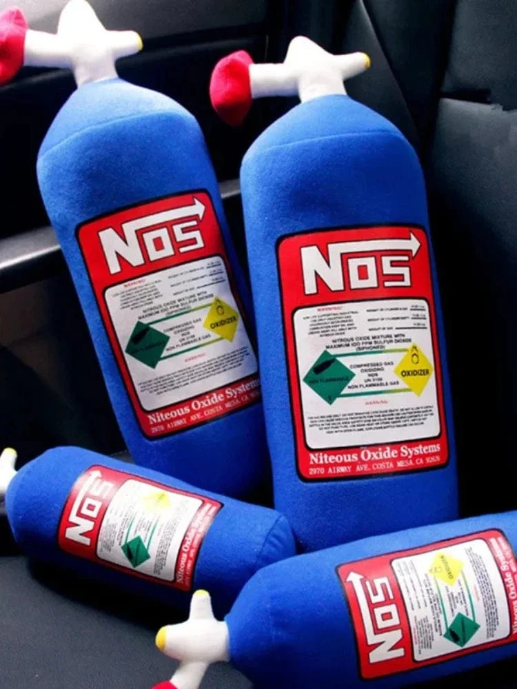NOS Stickstoffzylinder-Kopfstütze Halten Sie das Kissen in der Taille des Autos durch ein modifiziertes Nackenkissen mit Persönlichkeit zum Anlehnen an den kreativen Trend
