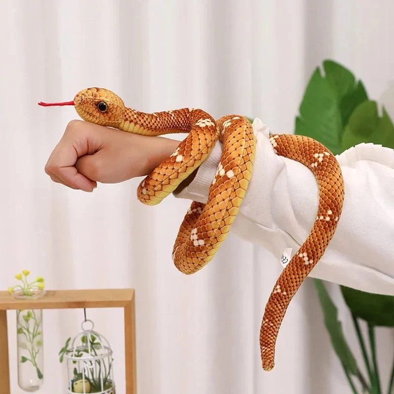 Simulierte Python Schlange Plüsch Spielzeug Riesige Boa Cobra Lange Ausgestopfte Schlange Plushie Kissen Kinder Jungen Geschenk Hause Dekoration