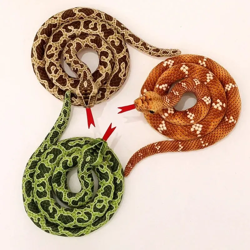 Simulierte Python Schlange Plüsch Spielzeug Riesige Boa Cobra Lange Ausgestopfte Schlange Plushie Kissen Kinder Jungen Geschenk Hause Dekoration