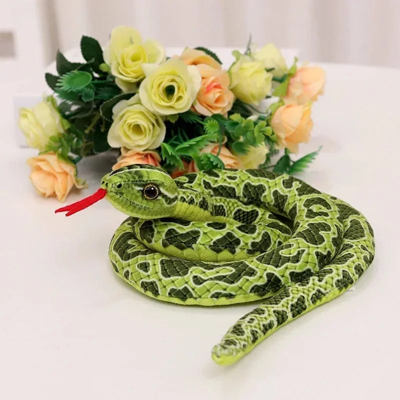 Simulierte Python Schlange Plüsch Spielzeug Riesige Boa Cobra Lange Ausgestopfte Schlange Plushie Kissen Kinder Jungen Geschenk Hause Dekoration