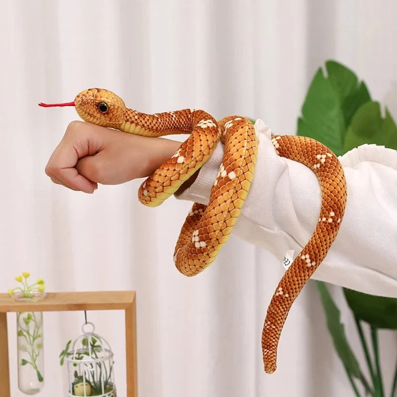 Simulierte Python Schlange Plüsch Spielzeug Riesige Boa Cobra Lange Ausgestopfte Schlange Plushie Kissen Kinder Jungen Geschenk Hause Dekoration