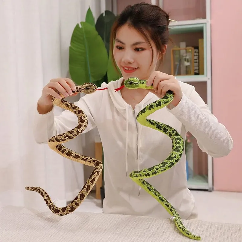 Simulierte Python Schlange Plüsch Spielzeug Riesige Boa Cobra Lange Ausgestopfte Schlange Plushie Kissen Kinder Jungen Geschenk Hause Dekoration