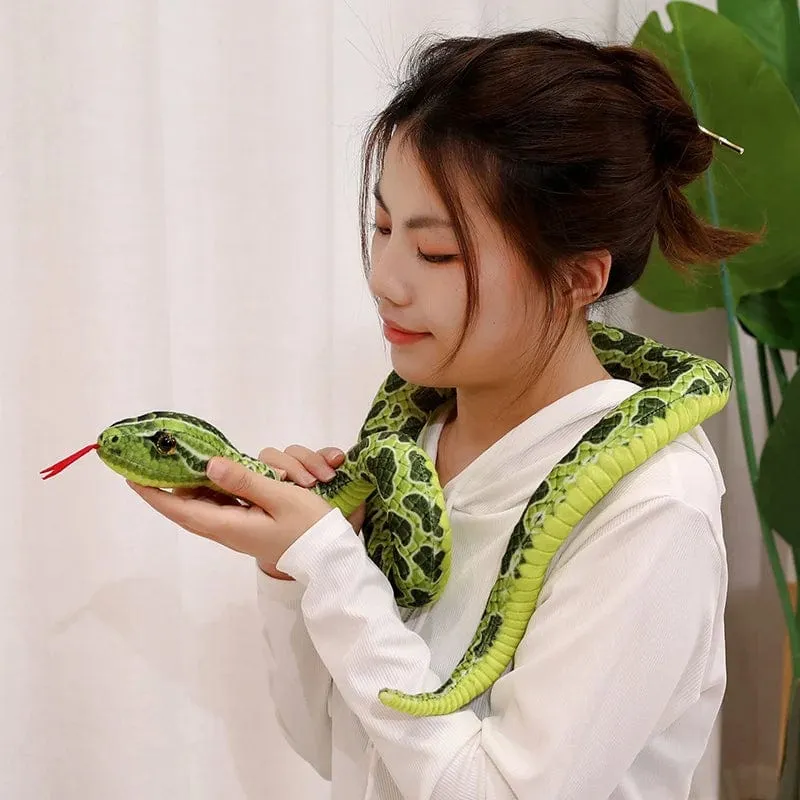 Simulierte Python Schlange Plüsch Spielzeug Riesige Boa Cobra Lange Ausgestopfte Schlange Plushie Kissen Kinder Jungen Geschenk Hause Dekoration
