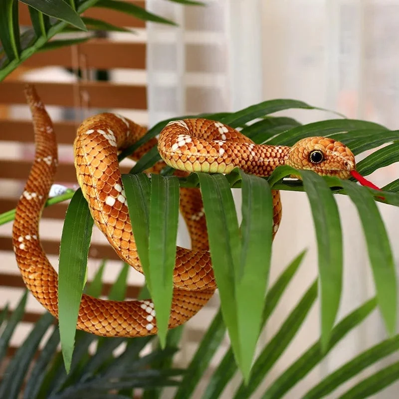 Simulierte Python Schlange Plüsch Spielzeug Riesige Boa Cobra Lange Ausgestopfte Schlange Plushie Kissen Kinder Jungen Geschenk Hause Dekoration