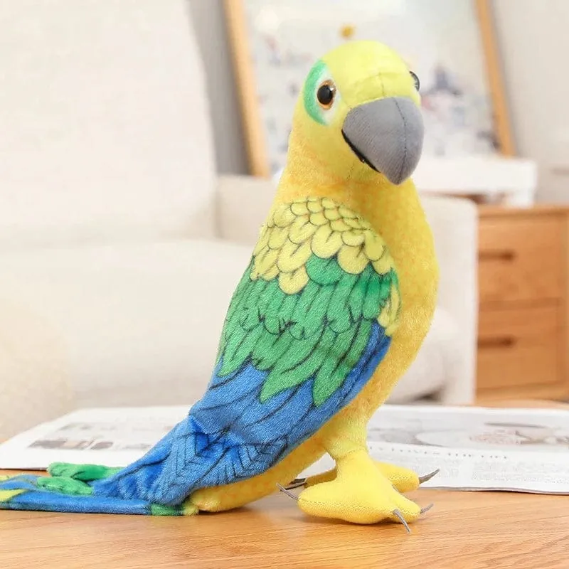50/70cm süßes lebensechtes Papagei-Plüsch-Stofftier-Spielzeug weiche Kawaii-Simulationsvogelpuppen für Kinder Mädchen Baby Geburtstagsgeschenk