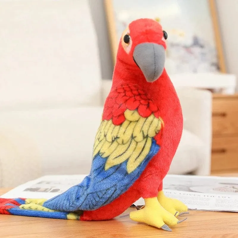 50/70cm süßes lebensechtes Papagei-Plüsch-Stofftier-Spielzeug weiche Kawaii-Simulationsvogelpuppen für Kinder Mädchen Baby Geburtstagsgeschenk