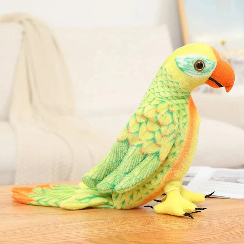 50/70cm süßes lebensechtes Papagei-Plüsch-Stofftier-Spielzeug weiche Kawaii-Simulationsvogelpuppen für Kinder Mädchen Baby Geburtstagsgeschenk
