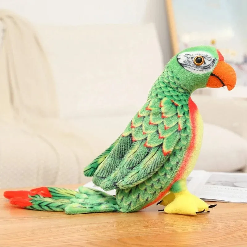 50/70cm süßes lebensechtes Papagei-Plüsch-Stofftier-Spielzeug weiche Kawaii-Simulationsvogelpuppen für Kinder Mädchen Baby Geburtstagsgeschenk