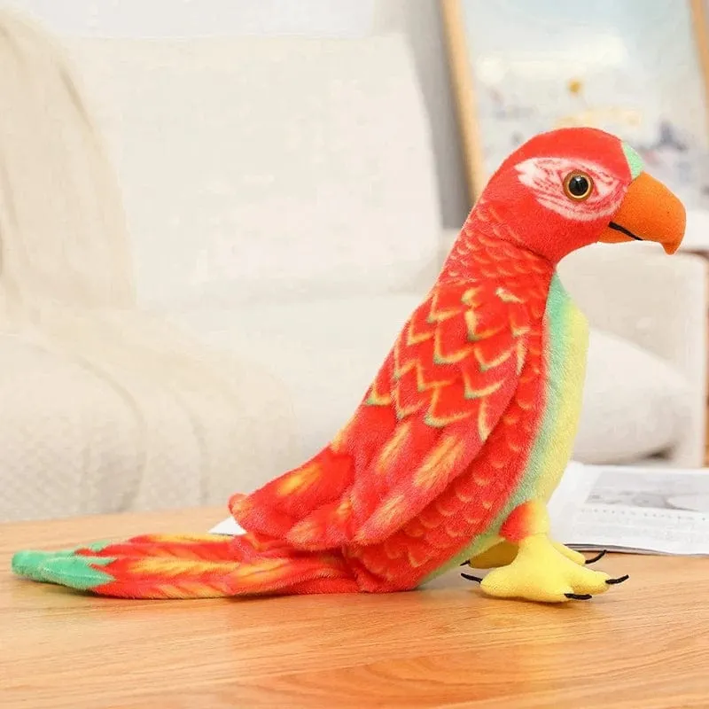 50/70cm süßes lebensechtes Papagei-Plüsch-Stofftier-Spielzeug weiche Kawaii-Simulationsvogelpuppen für Kinder Mädchen Baby Geburtstagsgeschenk