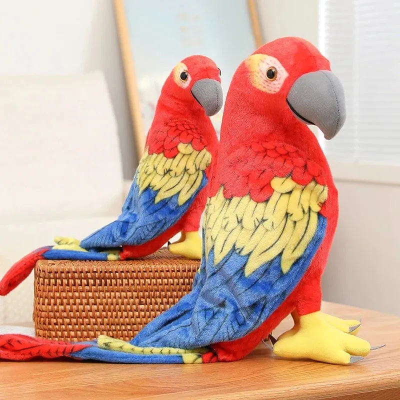 50/70cm süßes lebensechtes Papagei-Plüsch-Stofftier-Spielzeug weiche Kawaii-Simulationsvogelpuppen für Kinder Mädchen Baby Geburtstagsgeschenk