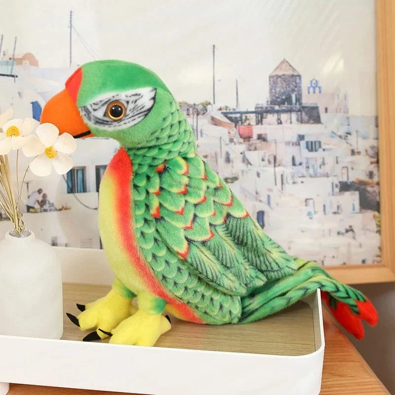 50/70cm süßes lebensechtes Papagei-Plüsch-Stofftier-Spielzeug weiche Kawaii-Simulationsvogelpuppen für Kinder Mädchen Baby Geburtstagsgeschenk