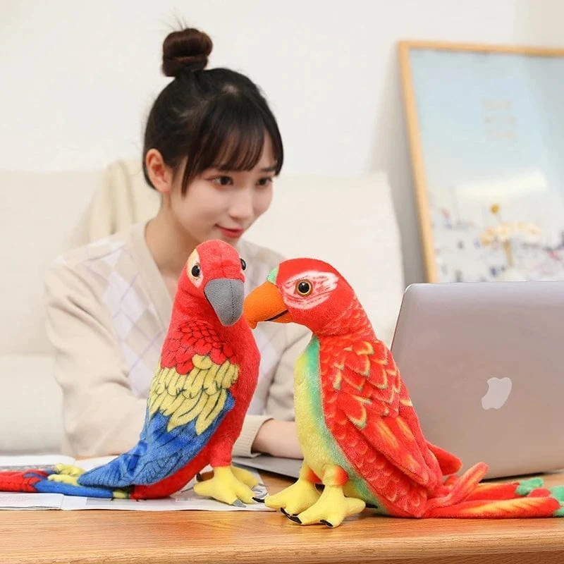 50/70cm süßes lebensechtes Papagei-Plüsch-Stofftier-Spielzeug weiche Kawaii-Simulationsvogelpuppen für Kinder Mädchen Baby Geburtstagsgeschenk