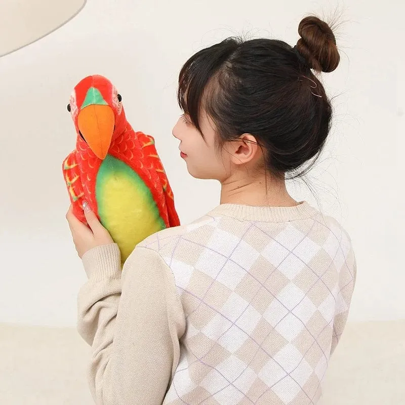 50/70cm süßes lebensechtes Papagei-Plüsch-Stofftier-Spielzeug weiche Kawaii-Simulationsvogelpuppen für Kinder Mädchen Baby Geburtstagsgeschenk