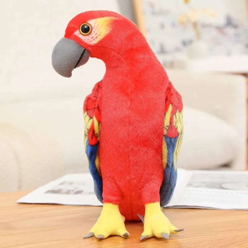 50/70cm süßes lebensechtes Papagei-Plüsch-Stofftier-Spielzeug weiche Kawaii-Simulationsvogelpuppen für Kinder Mädchen Baby Geburtstagsgeschenk