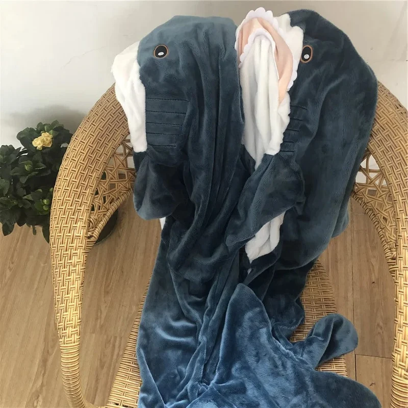 80/100/140 cm Riesen-Plüschtier mit Haifischhaut, weiches Plüsch-Haifischhaut-Halbzeug, Mantel, Fischkissen, Spielzeug, Puppe, Geschenk für Kinder