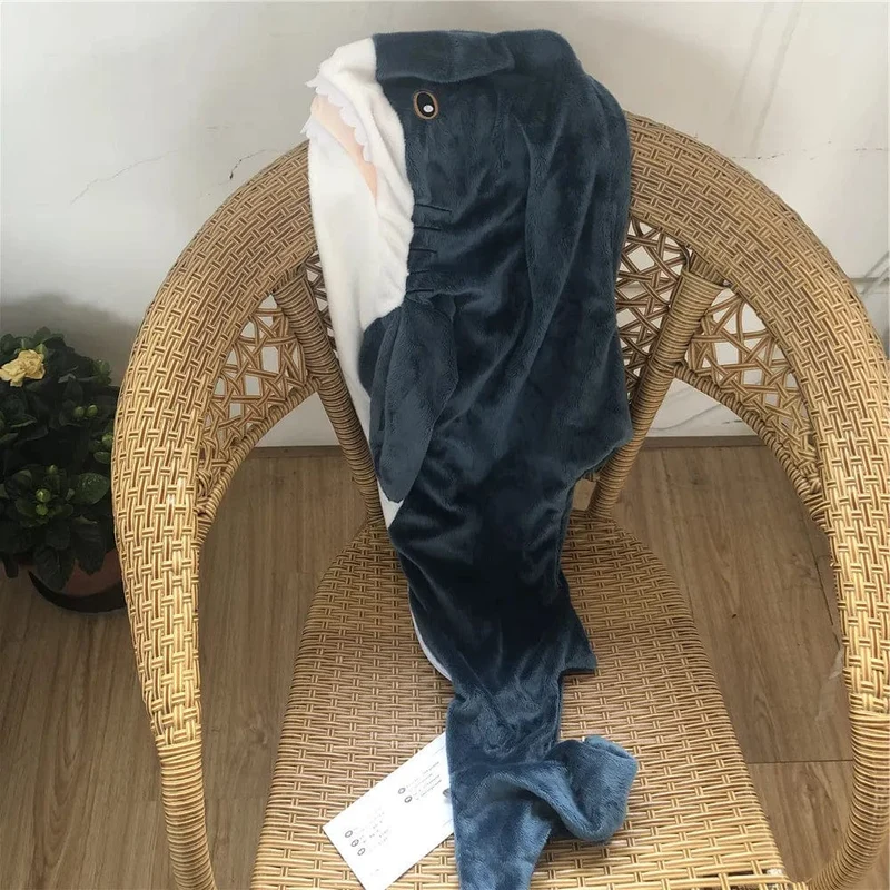 80/100/140 cm Riesen-Plüschtier mit Haifischhaut, weiches Plüsch-Haifischhaut-Halbzeug, Mantel, Fischkissen, Spielzeug, Puppe, Geschenk für Kinder