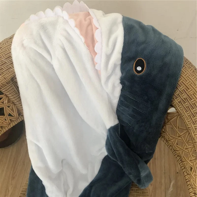 80/100/140 cm Riesen-Plüschtier mit Haifischhaut, weiches Plüsch-Haifischhaut-Halbzeug, Mantel, Fischkissen, Spielzeug, Puppe, Geschenk für Kinder
