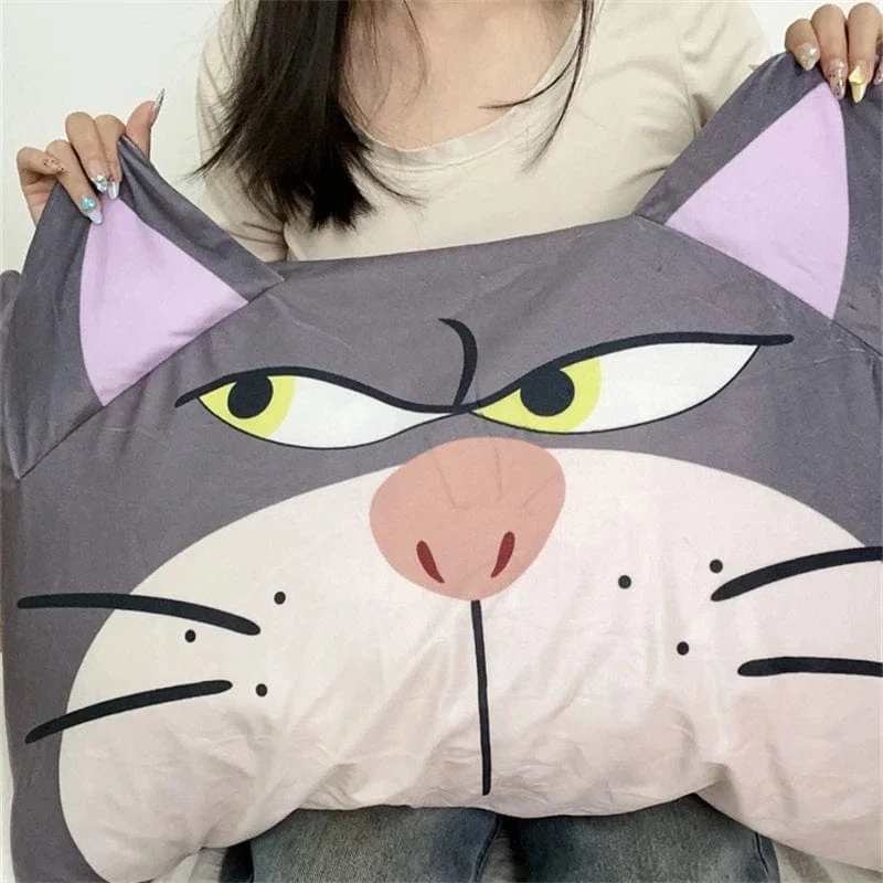 Disney Lucifer Katze Kissenbezug Schöne Lucifer Katze Kissen Abdeckung Nette Anime Grau Katze Kissenbezug Bett Wohnkultur Geschenke Mädchen
