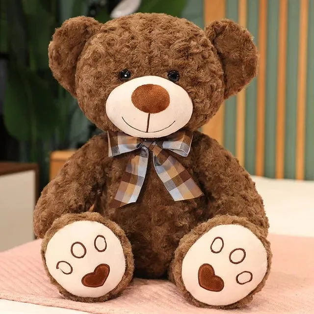35CM süße bunte Fliege Bär Puppe Plüsch Spielzeug Umarmung Bär Puppe Kinder Geburtstagsgeschenk Kissen Bär Home Wohnzimmer Schlafzimmer