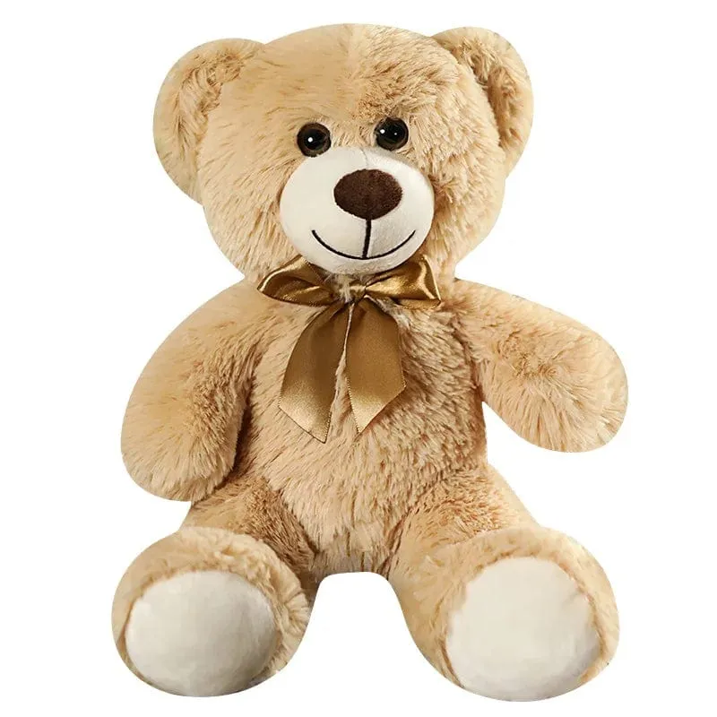 35CM süße bunte Fliege Bär Puppe Plüsch Spielzeug Umarmung Bär Puppe Kinder Geburtstagsgeschenk Kissen Bär Home Wohnzimmer Schlafzimmer