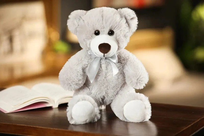 35CM süße bunte Fliege Bär Puppe Plüsch Spielzeug Umarmung Bär Puppe Kinder Geburtstagsgeschenk Kissen Bär Home Wohnzimmer Schlafzimmer