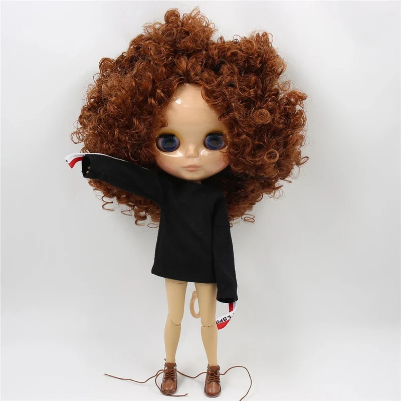 ICY DBS Blyth puppe 1/6 bjd joint körper tan haut puppe glänzend gesicht 30cm spielzeug zufällige augen farben
