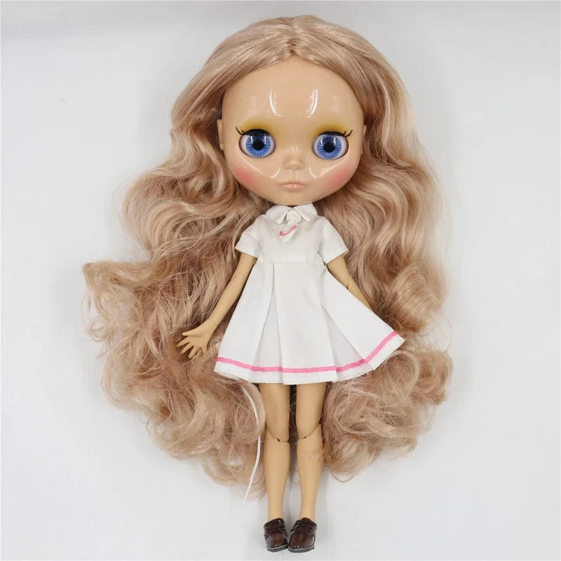 ICY DBS Blyth puppe 1/6 bjd joint körper tan haut puppe glänzend gesicht 30cm spielzeug zufällige augen farben
