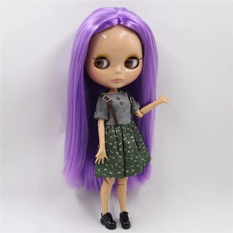 ICY DBS Blyth puppe 1/6 bjd joint körper tan haut puppe glänzend gesicht 30cm spielzeug zufällige augen farben