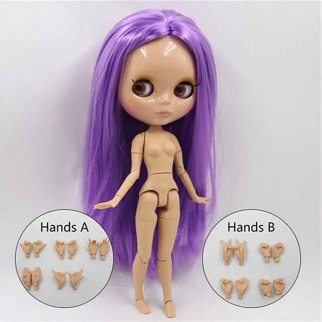 ICY DBS Blyth puppe 1/6 bjd joint körper tan haut puppe glänzend gesicht 30cm spielzeug zufällige augen farben