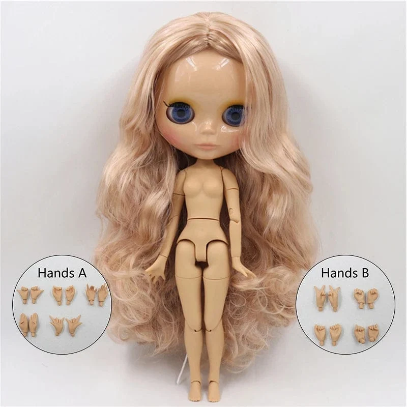 ICY DBS Blyth puppe 1/6 bjd joint körper tan haut puppe glänzend gesicht 30cm spielzeug zufällige augen farben