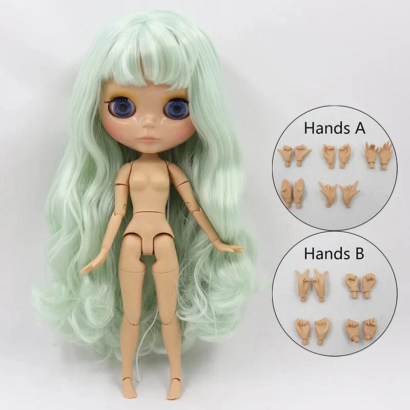 ICY DBS Blyth puppe 1/6 bjd joint körper tan haut puppe glänzend gesicht 30cm spielzeug zufällige augen farben