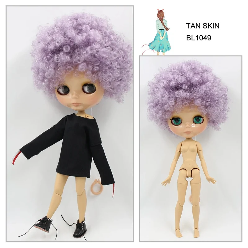ICY DBS Blyth puppe 1/6 bjd joint körper tan haut puppe glänzend gesicht 30cm spielzeug zufällige augen farben