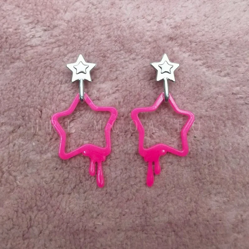 Original Regenbogen Mittelschule Mode große Schwester Puppe Ständer Kleiderbügel Ohrringe Ohrstecker DIY Zubehör Mädchen Spielzeug