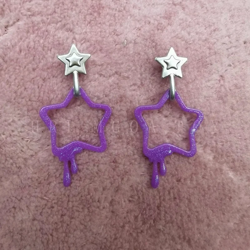 Original Regenbogen Mittelschule Mode große Schwester Puppe Ständer Kleiderbügel Ohrringe Ohrstecker DIY Zubehör Mädchen Spielzeug