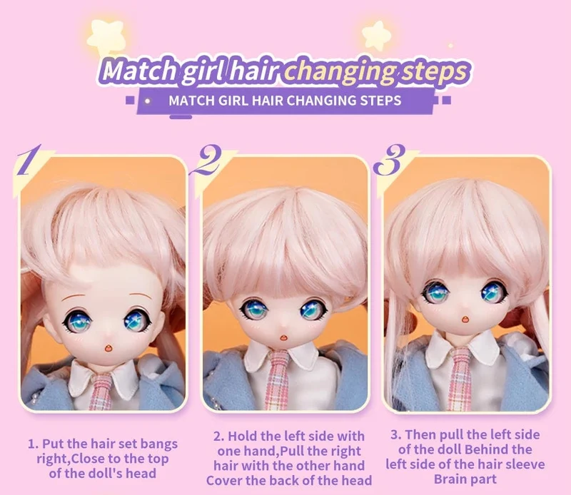 ICY DBS 1/4 Dream Fairy Puppe Match Girl Mechanischer Gelenkkörper Matrosenanzug süße Puppe 16 Zoll Ball Komplettset 40cm SD