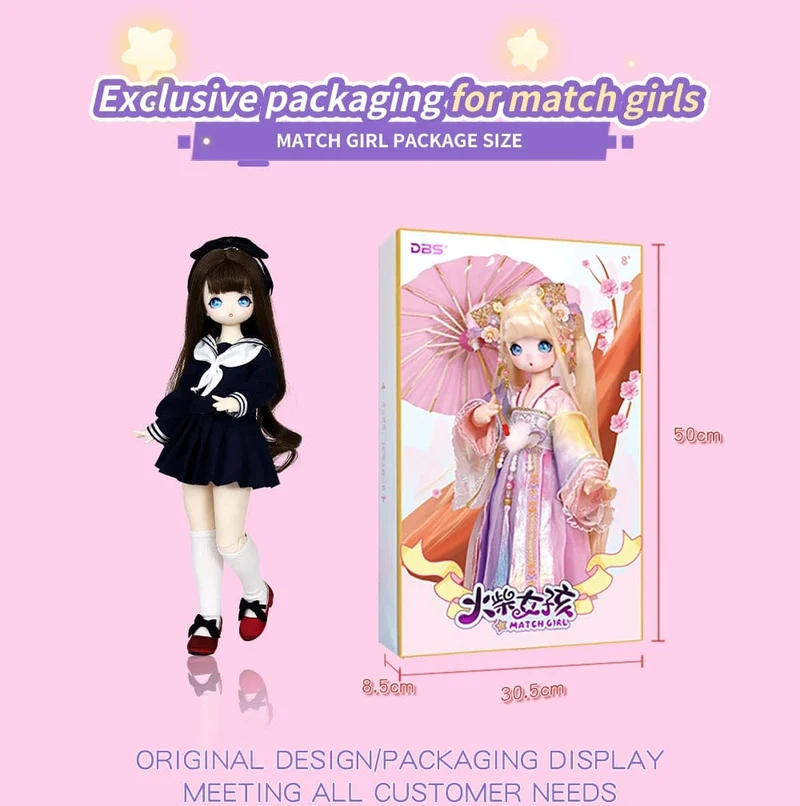 ICY DBS 1/4 Dream Fairy Puppe Match Girl Mechanischer Gelenkkörper Matrosenanzug süße Puppe 16 Zoll Ball Komplettset 40cm SD