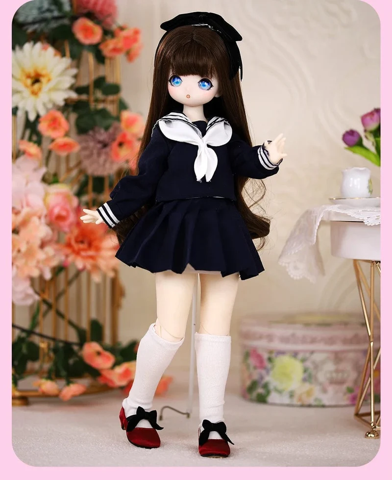 ICY DBS 1/4 Dream Fairy Puppe Match Girl Mechanischer Gelenkkörper Matrosenanzug süße Puppe 16 Zoll Ball Komplettset 40cm SD