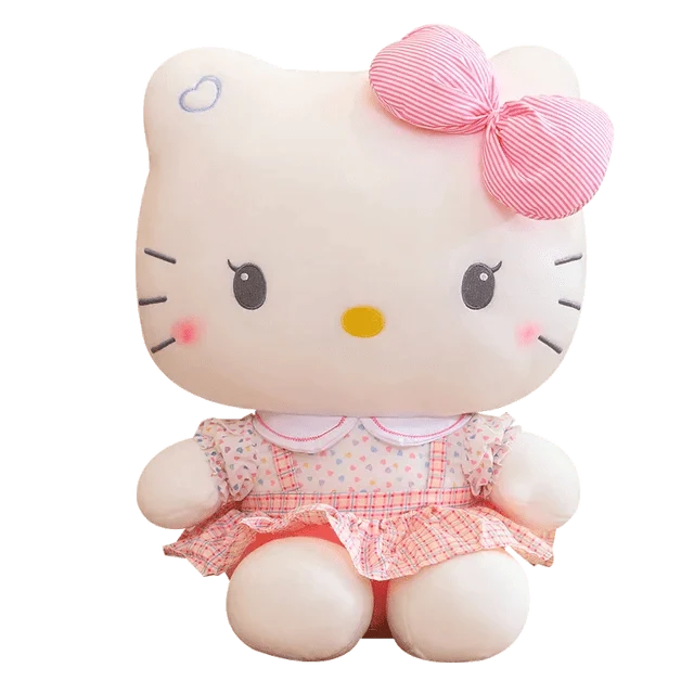 Sanrio Hello Kitty Anime Hello Kitty Stofftiere Plüschtier Weiches Kissen Geburtstagsgeschenke für Mädchen Kawaii Hello Kitty Plüschpuppen