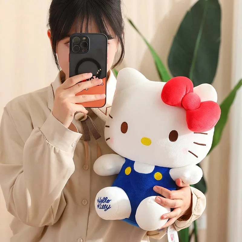 Sanrio Hello Kitty Anime Hello Kitty Stofftiere Plüschtier Weiches Kissen Geburtstagsgeschenke für Mädchen Kawaii Hello Kitty Plüschpuppen
