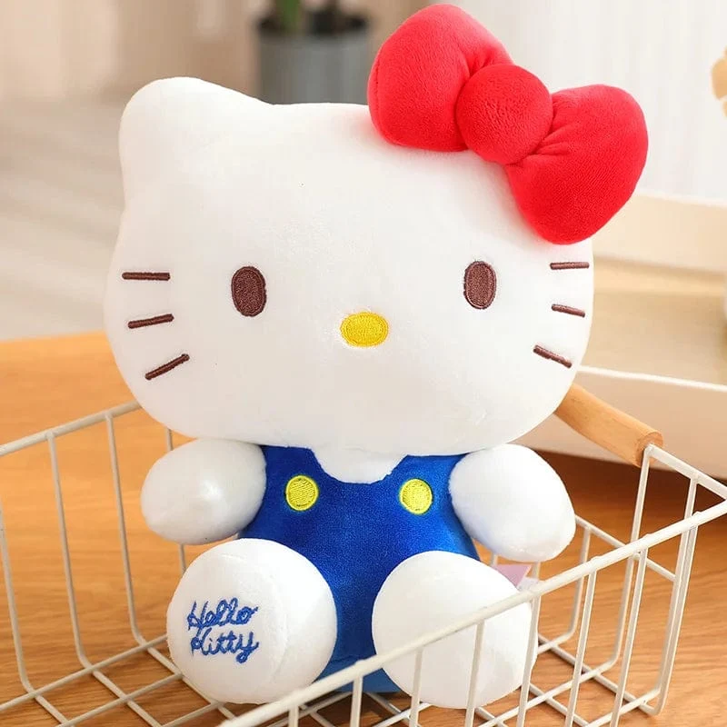 Sanrio Hello Kitty Anime Hello Kitty Stofftiere Plüschtier Weiches Kissen Geburtstagsgeschenke für Mädchen Kawaii Hello Kitty Plüschpuppen