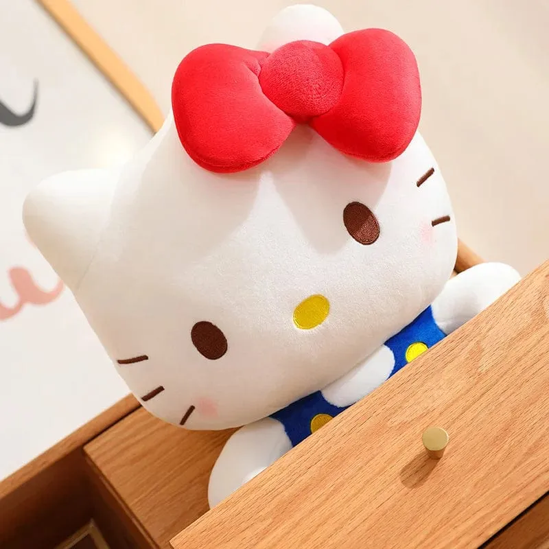 Sanrio Hello Kitty Anime Hello Kitty Stofftiere Plüschtier Weiches Kissen Geburtstagsgeschenke für Mädchen Kawaii Hello Kitty Plüschpuppen