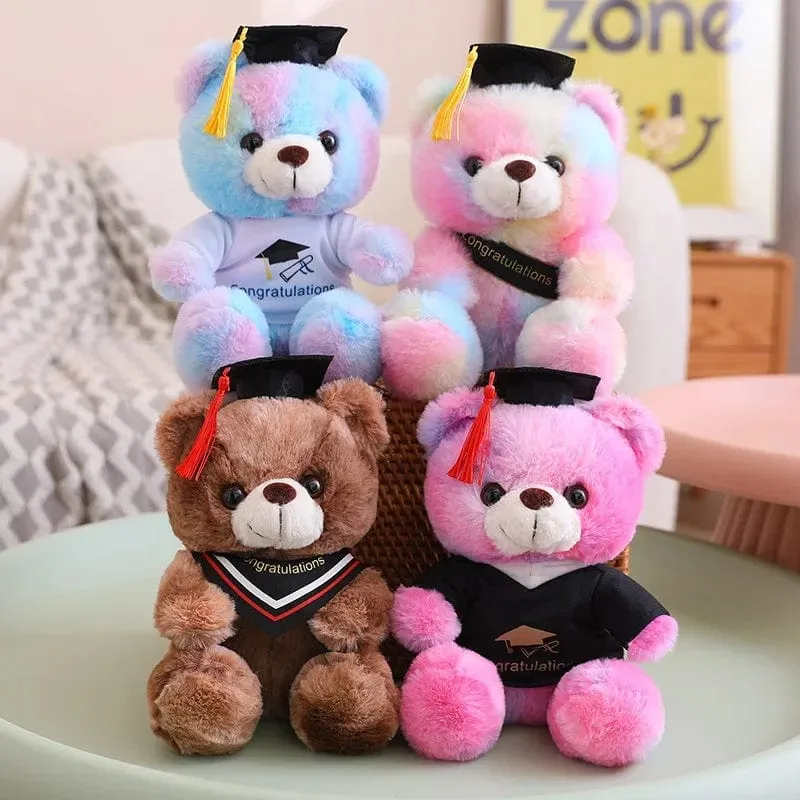 23cm Absolvent Bär mit Hut Plüschtiere Kuscheltiere Bär Plüschtiere Puppe Kissen Kinder Liebhaber Geburtstag Baby Geschenk