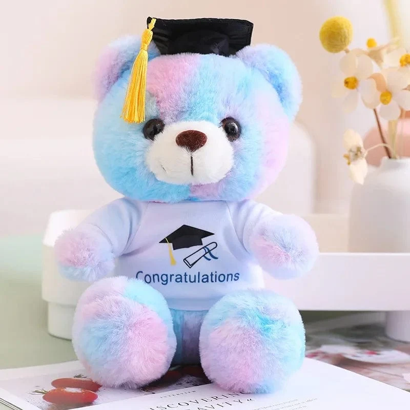 23cm Absolvent Bär mit Hut Plüschtiere Kuscheltiere Bär Plüschtiere Puppe Kissen Kinder Liebhaber Geburtstag Baby Geschenk