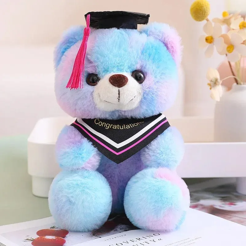 23cm Absolvent Bär mit Hut Plüschtiere Kuscheltiere Bär Plüschtiere Puppe Kissen Kinder Liebhaber Geburtstag Baby Geschenk